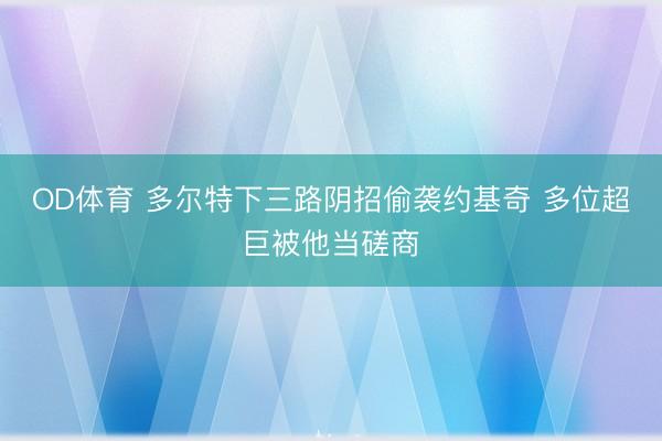 OD体育 多尔特下三路阴招偷袭约基奇 多位超巨被他当磋商