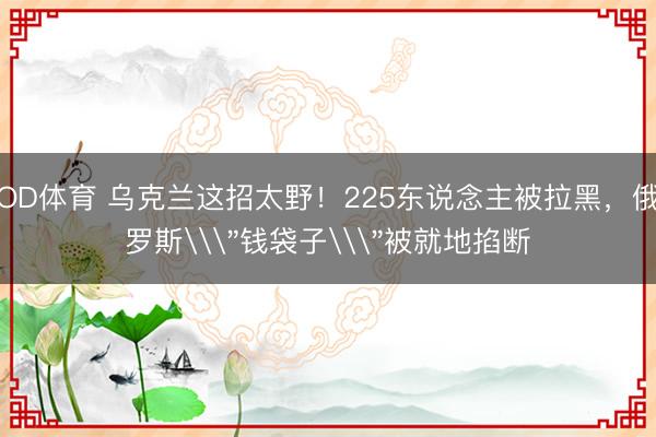OD体育 乌克兰这招太野！225东说念主被拉黑，俄罗斯\＂钱袋子\＂被就地掐断