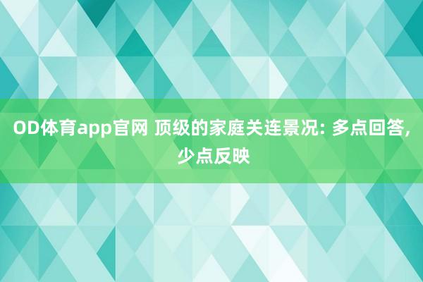 OD体育app官网 顶级的家庭关连景况: 多点回答, 少点反映