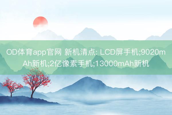 OD体育app官网 新机清点: LCD屏手机;9020mAh新机;2亿像素手机;13000mAh新机