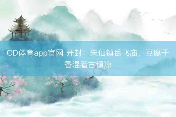 OD体育app官网 开封：朱仙镇岳飞庙，豆腐干香混着古镇凉