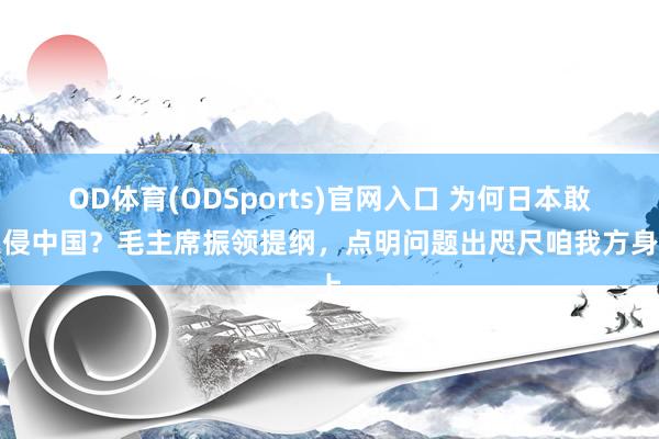 OD体育(ODSports)官网入口 为何日本敢入侵中国？毛主席振领提纲，点明问题出咫尺咱我方身上