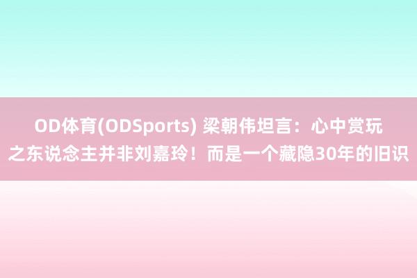OD体育(ODSports) 梁朝伟坦言：心中赏玩之东说念主并非刘嘉玲！而是一个藏隐30年的旧识