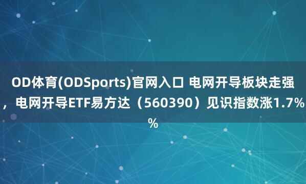 OD体育(ODSports)官网入口 电网开导板块走强，电网开导ETF易方达（560390）见识指数涨1.7%