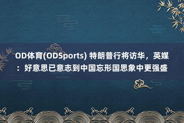 OD体育(ODSports) 特朗普行将访华，英媒：好意思已意志到中国忘形国思象中更强盛