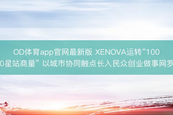 OD体育app官网最新版 XENOVA运转“1000星站商量” 以城市协同触点长入民众创业做事网罗