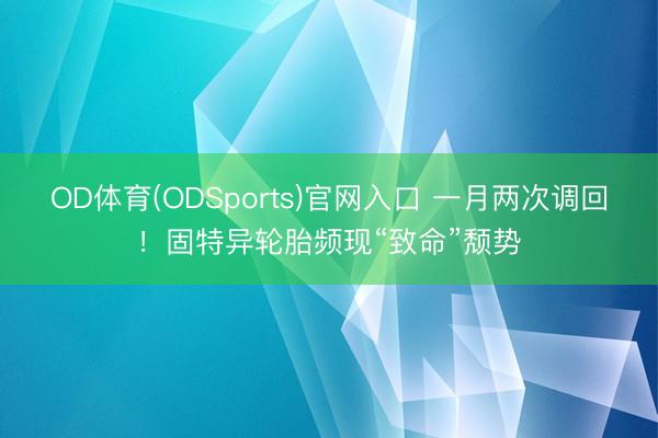 OD体育(ODSports)官网入口 一月两次调回！固特异轮胎频现“致命”颓势