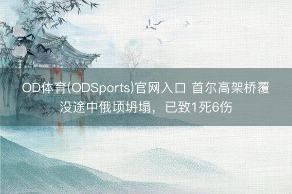 OD体育(ODSports)官网入口 首尔高架桥覆没途中俄顷坍塌，已致1死6伤