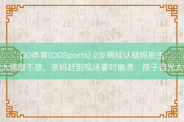OD体育(ODSports) 2岁萌娃认错妈抱生疏大姨腿不放，亲妈赶到现场霎时崩溃：孩子目光太像