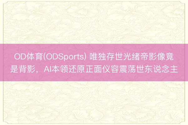 OD体育(ODSports) 唯独存世光绪帝影像竟是背影，AI本领还原正面仪容震荡世东说念主